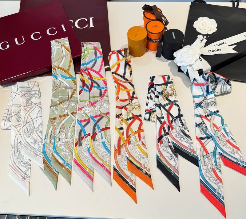 Hermes silk ribbon 86.5X5cm E030716
